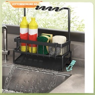 [joytownonline.sg] Kitchen Sink Drying Rack with Self-draining Tray Space Saver Sponge Holder