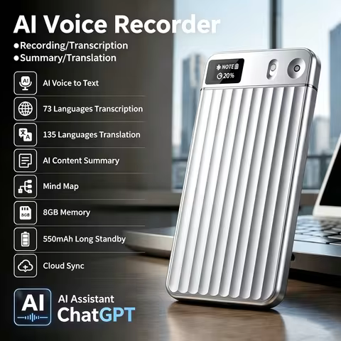 LIGE New AI Powered Voice Recorder Call Audio Recording with Speech-to-Text Summarization Translatio