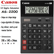 Canon 12 digit Desktop Calculator 12 Digit AS-2200 AS2200 AS 2200 (Adjustable Display)