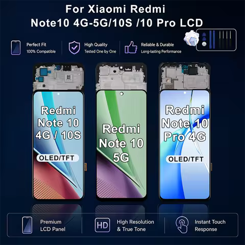 TFT For Xiaomi Redmi Note 10 10S 4G 5G Display Touch Screen For Redmi Note 10 Pro 4G OLED Digitizer 