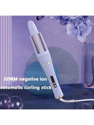 32MM自動捲髮器，適用於所有髮質：4段溫度設定，負離子技術，可選擇2種漂亮的顏色，母親節禮物