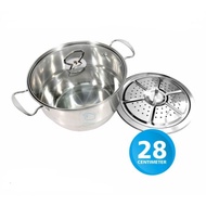 30cm stainless steel steamer Calypso stainless steel steamer pan/ Steamer pan size 24 cm 28 cm 30cm 