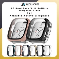 Amazfit Active 2 Square Premium Case Full Protect Screen Protect Cover PC Hard Casing With Built-in 
