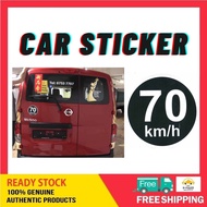 High Quality Vinly Sticker 10 -15cm round -（70km/h, 60km/h, 5pax, 10pax, 13pax, 14pax, 20pax）