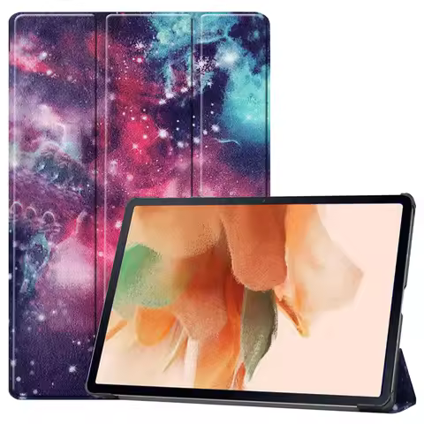For Samsung Galaxy Tab S10 S9 S8 Plus S9FE Trifold Leather Tablet Cover For Samsung Galaxy Tab A7 A8