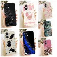Casing For Oppo Reno 7Z 5G Case CPH2343 Cute Cat Luxury Fashion Love Funny Painted Silicone Back Cov
