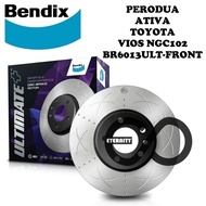 Original Bendix Ultimate+ BR6013ULT+ Front Disc Rotor - Perodua Ativa / Toyota Vios NGC102