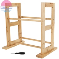 2 Tier Wood 3D Printer Filament Storage Rack Desktop for Home Office Workshop Studio SHOPCYC3487