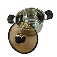 Stainless Steel Soup Stock Pot with Double Handles | 20cm–28cm Cooking Pot