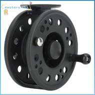 EMOTEMY Fly Fishing Reel4, 7/8 Plastic Fly Reel, Durable Black Lightweight Baitcasting Reel Lakes Fi