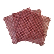 [特價]花紋組合地墊 浴室地墊 54片(1.5坪) 紅色