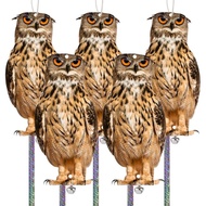 Burung Hantu untuk Menjauhkan Burung Merpati, 5 Pek Burung Hantu Palsu, Hiasan Burung Hantu Gantung 