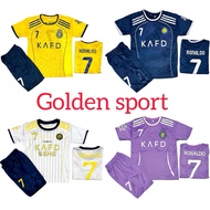 NEWEST AL NASSR KIDS FOOTBALL SHIRT SET/RONDO KIDS FOOTBALL SHIRT JERSEY