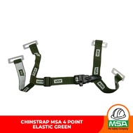 MSA Chinstrap 4 Point Elastic Green Chin Strap Project Helmet Strap Elastic Material Safety Helmet M