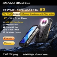 【NEW】Ulefone Armor Mini 20 Pro 5G 4.7" Rugged Phone 64MP Night Camera Android 14 Smartphone 6200mAh 