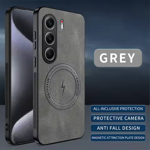 For Tecno Camon 40 Luxury Leather Magnetic Phone Case For Tecno Camon 40 Pro Wireless Charging Shock