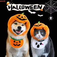 ALVIN Pet Halloween Hat, Dress Up Cosplay Costume Pumpkin Dogs Hat, Gift Headdress Cozy Soft Plush C