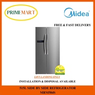 MIDEA MRM584S 515L SIDE BY SIDE 2 DOOR REFRIGERATOR - 2 YEARS MIDEA WARRANTY + FREE DELIVERY