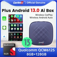 Qcm carlinkit TV Box Android 13 PLUS สำหรับ Netflix YouTube Spotify Wireless CarPlay Android Auto 4glte GPS รถอัจฉริยะ