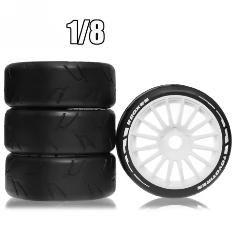 1/8 RC Rally Flat Track Car Wheels Tires 103mm OD 17mm Hex For HPI WR8 HSP Hobao ARRMA Redcat Losi K