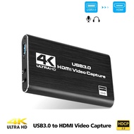 HDMI to USB Video Capture Card 4K Screen Recording USB3.0 1080P 60FPS Game Capture for PS4 Camera Sw