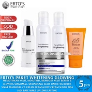 ERTOS WHITENING GLOWING PACKAGE WITH SPF ORIGINAL BPOM (F.WASH, REFRESHNER TONER, GG GLOWING, CC CRE