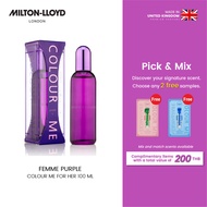 (ฟรี น้ำหอมพกพา) น้ำหอม MILTON-LLOYD COLOUR ME FEMME Purple For Her EDP 100ml น้ำหอม พรีเมี่ยม นำเข้