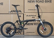 (厰商暗影鈦灰再有現貨啦)  (靚價PM) 預訂款 2026  新款 JAVA NEO CB 佳沃 碳纖維 12速電變 油剎桶軸 20吋 406 碳纖維折叠車 (三折叠小布 國布) 送前後蛙燈叮叮