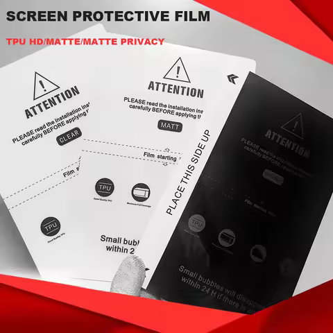 50PCS TPU HD Matte Privacy Flexible Hydrogel Film Mobile Phone Screen Protector for Cut Machine - Pr