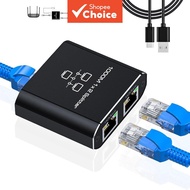 【】1000Mbps 12 RJ45 8P8C  Pemecah Rangkaian 1000Mbps Hub 1 ke 2 Penyesuai RJ45 Penukar Gigabit Ethern
