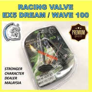 EX5 RACING VALVE SET 23MM 27MM WAVE 100 VALVE RACING 27 MM 23 MM EX5 DREAM RACING VALVE SET 23MM/27M