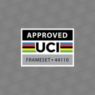 UCI bicycle logo decal sticker with box frame