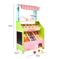 Toywoo fruit and vegetable counter 94cm high - Supermarket counter - Sales counter | Wooden toys for