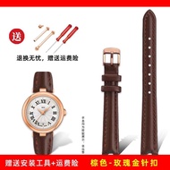 นาฬิกาหนังสำหรับผู้หญิงที่สวย T126010A น้อยมีสายนาฬิกาตัวล็อกแบบผีเสื้อ12 14มม. เหมาะสำหรับ Tissot 1