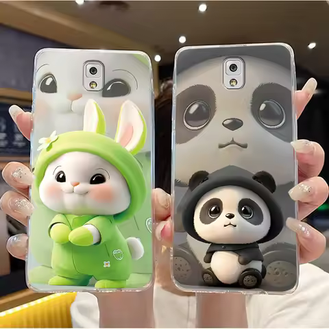 For Samsung Galaxy Note 3 N9000 Transparent Soft Silicone TPU Cover Aesthetic Pattern Moonlight Flow