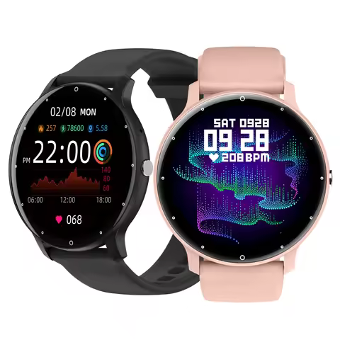 Smart Watch ZL02C Pro Fashion Lady Bluetooth Call Answer Dial 1.28inch AI Voice Sports Fitness ZL02C