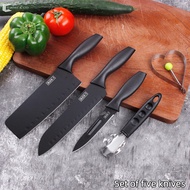 Canel&CO [5In1] Knife Set Cleaver Slicing Chef Knife Scissors Chef Set Pisau Memasak Alat ALATAN Mas