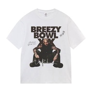 Rapper Chris Brown Breezy Bowl XX T Shrits Mens Y2K Trendy Harajuku Pop T Shirt Oversized Short Slee