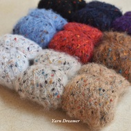 Polka Dots Mohair Yarn 50g Fluffy Yarn for Crochet Bundle Knitting Yarn Sale Soft Wool Yarn Brown Fu