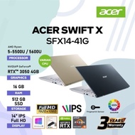 Laptop notebook ACER SWIFT X SFX14-41G - R5-5500U 16GB 512GB RTX3050 1