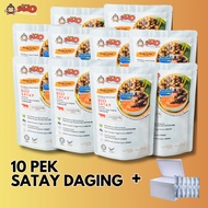COMBO 10 Ready To Eat Frozen Beef Satay