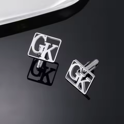 Sipuris Custom Initials Cufflinks For Women Men Stainless Steel Groom Shirt Cufflink Luxury Personal
