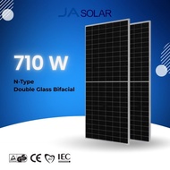 แผงโซลาร์เซลล์ JA Solar 710W n-type Double Glass Bifacial ✅ รับแสง2ด้าน [รับประกัน 12 ปี]