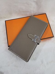 Hermes Bearn wallet etoupe phw 長銀包大象灰銀扣