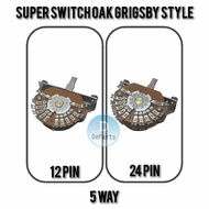Super Switch 5 way oak grigsby style for bass guitar