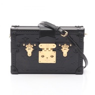 [二手]LOUIS VUITTONPetite Malle Monogram Vernis Noir 單肩包 M54180 黑色皮革 Petite Malle 女士