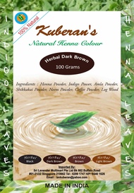 KUBERAN'S NATURAL HENNA COLOUR HERBAL DARK BROWN 100GRM