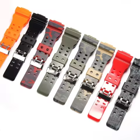 Resin Strap for Casio G-Shock GA100 GA-100 GA-110 GA-100C GD120 Mens Replacement Watch Band Camuflag
