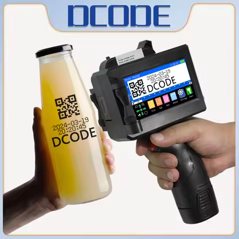DCODE 1750PLUS-1 25.4mm Handheld Inkjet Printer Portable TIJ Printer Logo Counter Batch Number QR Ba