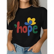 Women's Hope Pattern T Shirt - Earthquake Relief positive energy short sleeve shirt